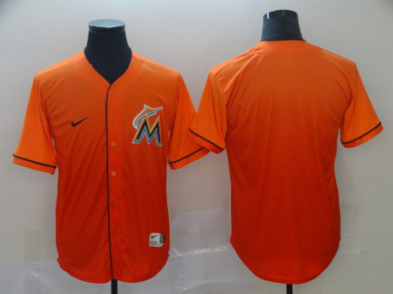 Men Miami Marlins Blank Orange Nike Fade MLB Jersey->cincinnati reds->MLB Jersey